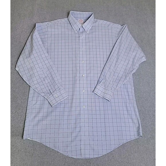 Brooks Brothers Other - Brooks Brothers Dress Shirt Mens 16 33‎ Blue Red Check Cotton Preppy Traditional